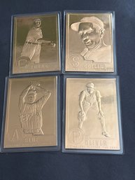 1996 Danbury Mint Gold Baseball Card Lot Of 4