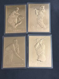 1996 Danbury Mint Gold Baseball Card Lot Of 4