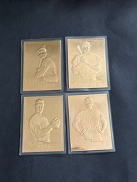 1996 Danbury Mint Gold Baseball Card Lot Of 4