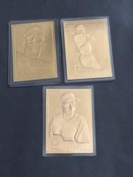 1996 Danbury Mint Gold Baseball Card Lot Of 3