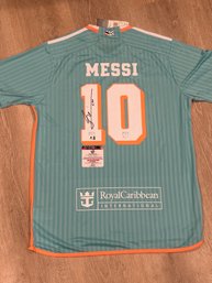 Lionel Messi Autographed Jersey With COA