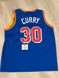 Steph Curry Autograghed Jersey  With COA!