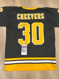 Gerry Cheevers Autographed Jersey With JSA COA!
