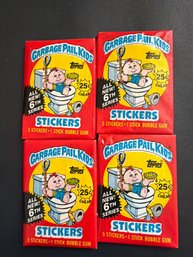 1986 Topps Garbage Pail Kids Original 6th Series BBCE Sealed Wax Packs Lot Of 4
