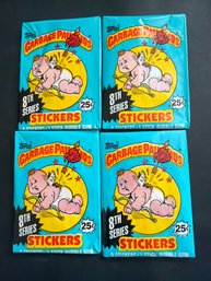 1986 Topps Garbage Pail Kids Original 8th Series BBCE Sealed Wax Packs Lot Of 4