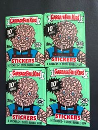 1986 Topps Garbage Pail Kids Original 10th Series BBCE Sealed Wax Packs Lot Of 4