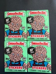 1986 Topps Garbage Pail Kids Original 10th Series BBCE Sealed Wax Packs Lot Of 4