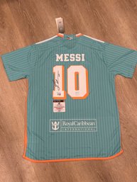 Lionel Messi Autographed Jersey With COA