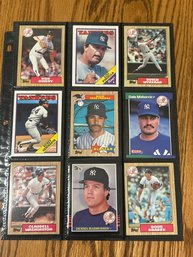Lot Of (18) 1980s New York Yankees Baseball Cards
