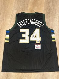 Giannis Antetokounmpo Autographed Jersey With COA