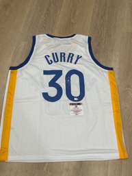Steph Curry Autograghed Jersey  With COA!
