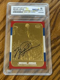 1998 Fleer Michael Jordan 23KT Gold Card WCG 10