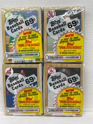 1987 MLB Topps Baseball Cello Packs - Lot Of 4