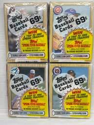 1987 MLB Topps Baseball Cello Packs - Lot Of 4