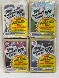 1987 MLB Topps Baseball Cello Packs - Lot Of 4