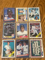 Lot Of (18) 1980s New York Yankees Baseball Cards
