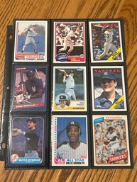 Lot Of (18) 1980s New York Yankees Baseball Cards