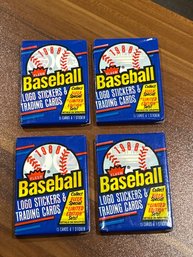 1988 Fleer Baseball Lot Of (4) Wax Packs