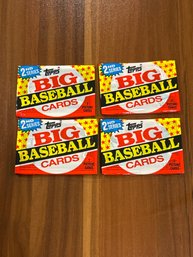 1989 Topps BIG Baseball Cards Series 2 Unopened Packs Lot Of (4)