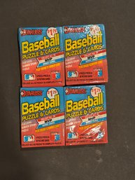 1989 Donruss Baseball Cello Pack Lot Of 4.   Possible Griffey Rookie!