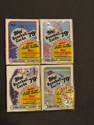 1989 Topps Baseball Cello Pack Lot Of 4