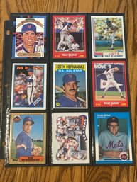 Lot Of (18) Assorted 1980s NY Mets Baseball Cards