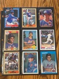 Lot Of (18) Assorted 1980s NY Mets Baseball Cards