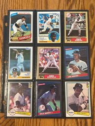 Lot Of (18) 1980s New York Yankees Baseball Cards
