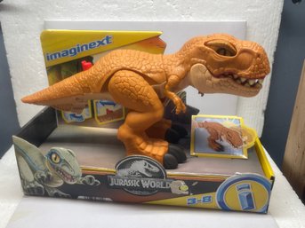 New Fisher Price Imaginext Jurassic World Dinosaur Thrashin Action T Rex Dino