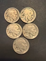 Buffalo Nickel Lot Of 5