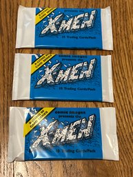 1991 XMen Trading Cards  Lot Of (3)Unopened  Packs