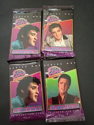 1992 The Elvis Collection Series 1 Wax Pack Lot Of 4