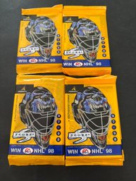 1997/1998 Score Pinnacle Hockey Cards Wax Pack Lot Of 4