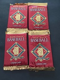 1992 Donruss Series 2 Wax Pack Lot Of 4