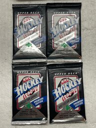 1990-91 Upper Deck Hockey Unopened Packs Lot Of 4