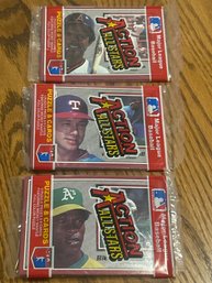 1983 Donruss Action All Stars Lot Of (3) Unopened Packs.