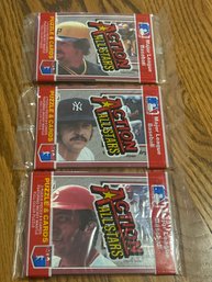 1983 Donruss Action All Stars Lot Of (3) Unopened Packs.