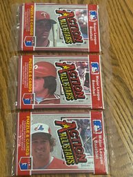1983 Donruss Action All Stars Lot Of (3) Unopened Packs.