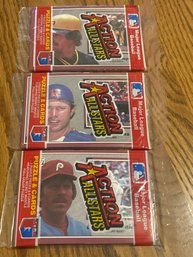 1983 Donruss Action All Stars Lot Of (3) Unopened Packs.