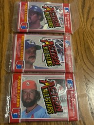 1983 Donruss Action All Stars Lot Of (3) Unopened Packs.