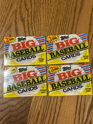 1988 Topps BIG Baseball Cards Series 3 Unopened Packs Lot Of (4)