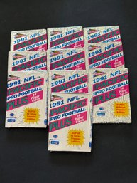 1991 NFL Pacific Pro Football Wax Pack Lot Of 10
