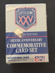 1990 Pro Set NFL Super Bowl XXV Silver Anniversary Commemorative Set Sealed
