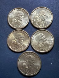 2006 P Sacagawea Dollar Coin Lot Of 5