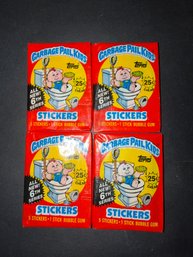 1986 Topps Garbage Pail Kids Original 6th Series BBCE Sealed Wax Packs Lot Of 4