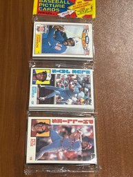 1984 Topps Baseball Rack Pack With Pete Rose On Top!