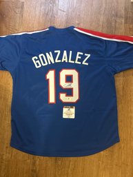 Juan Gonzalez Autographed Jersey With COA
