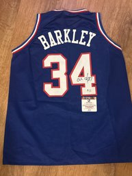 Charles Barkley Autographed Jersey With COA