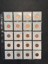 2019 Lincoln Penny Lot Of 16