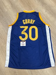 Steph Curry Autograghed Jersey  With COA!